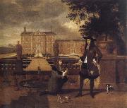 unknow artist John Rose,the royal gardener,presenting a pineapple to Charles ii before a fictitious garden Sweden oil painting artist